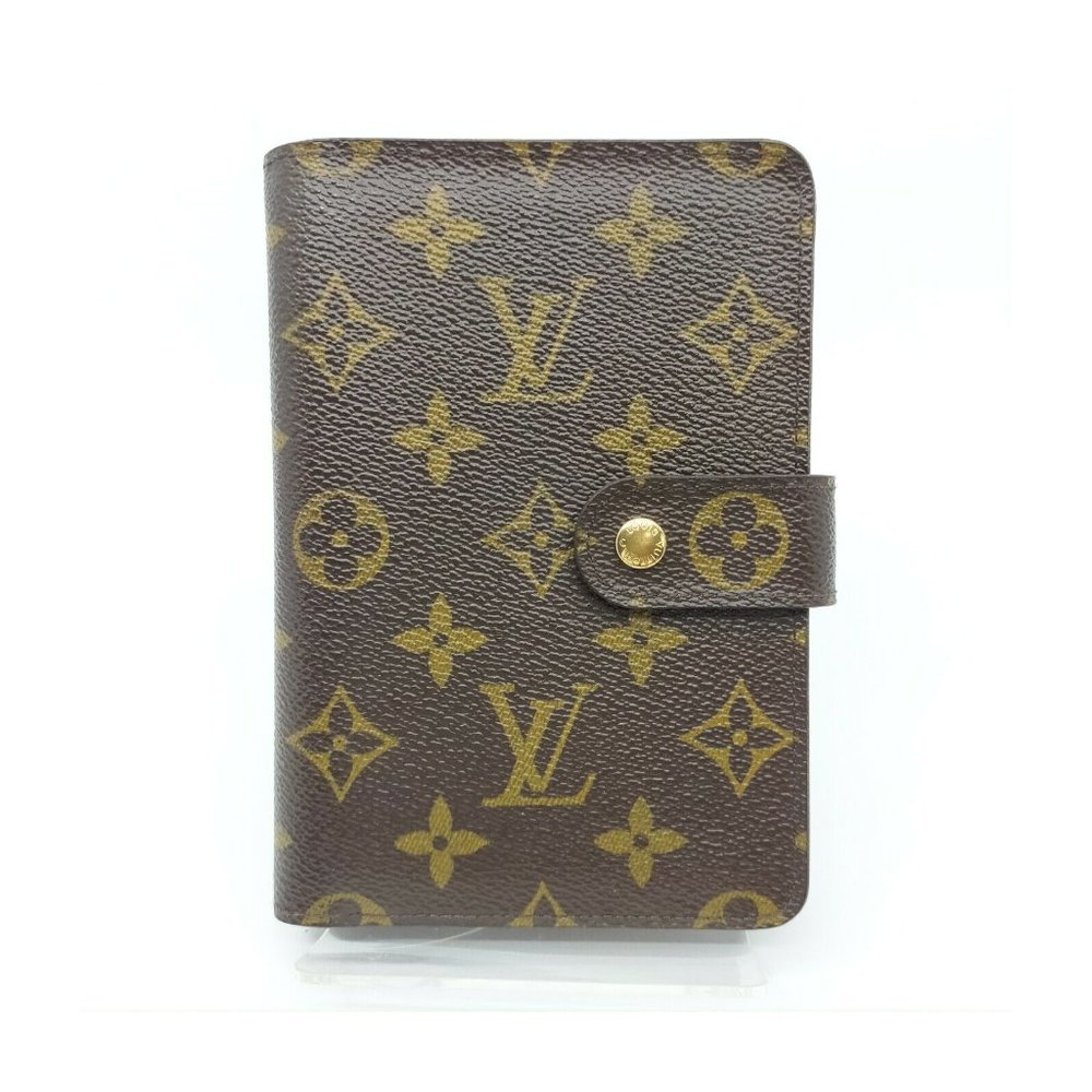Authentic Louis Vuitton Monogram Porte Papier Planner Zip Wallet